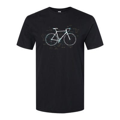 Bicycle Anatomy Road Bike Cycling Softstyle® CVC T-Shirt