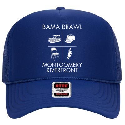 Brawl At Riverfront Park Montgomery Alabama Brawl High Crown Mesh Back Trucker Hat