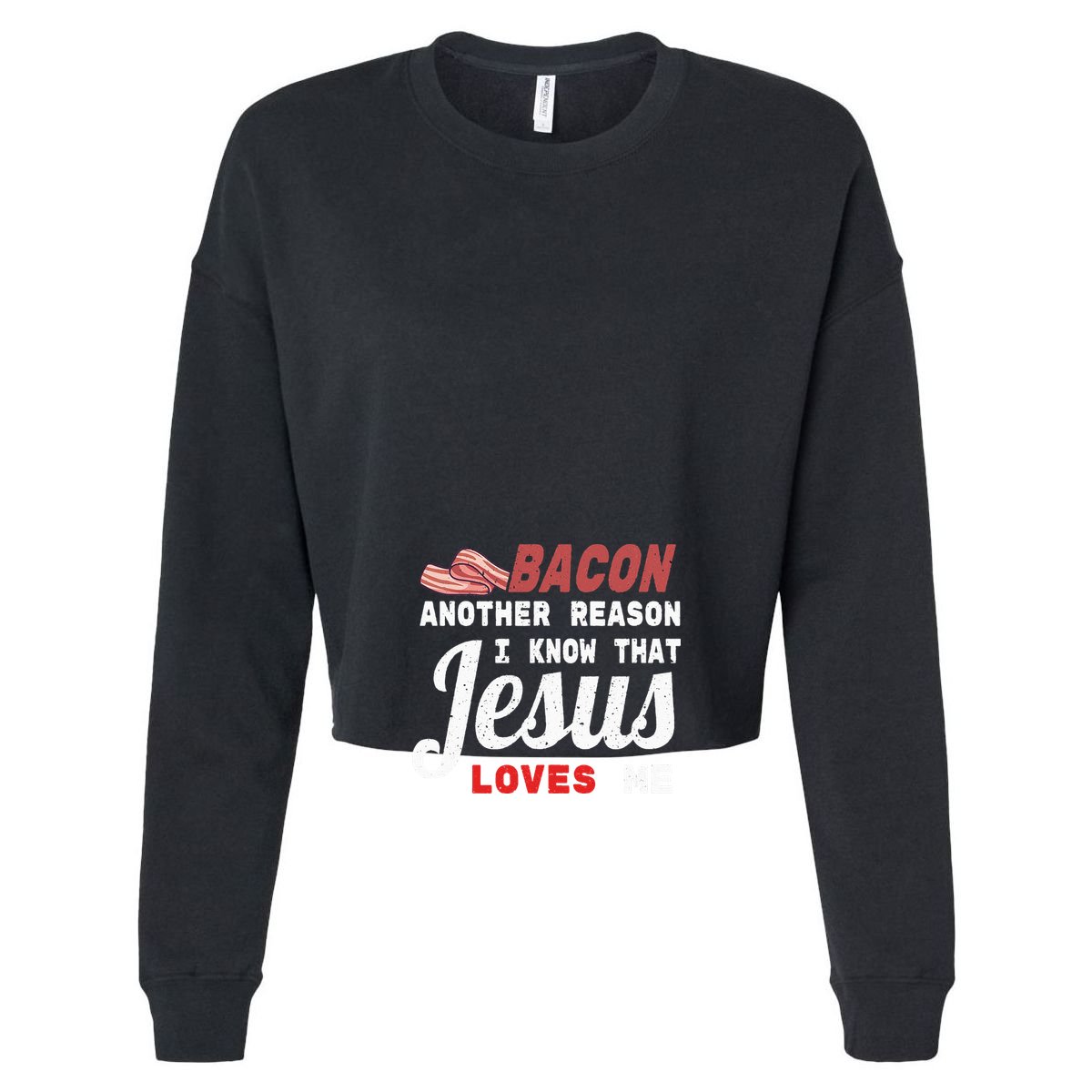 Bacon Another Reason I Know Jesus Loves Me Food Pun Gift Cotton Canvas Backpack