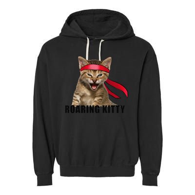 Be A Roaring Kitty Game The Stop Orange Bandana Meme Garment-Dyed Fleece Hoodie