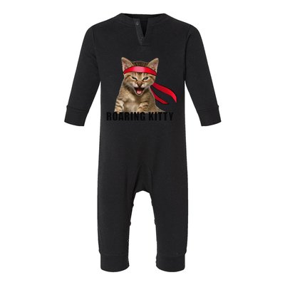 Be A Roaring Kitty Game The Stop Orange Bandana Meme Infant Fleece One Piece