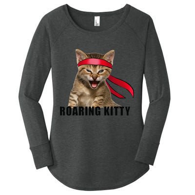 Be A Roaring Kitty Game The Stop Orange Bandana Meme Women's Perfect Tri Tunic Long Sleeve Shirt