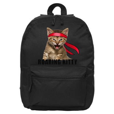 Be A Roaring Kitty Game The Stop Orange Bandana Meme 16 in Basic Backpack