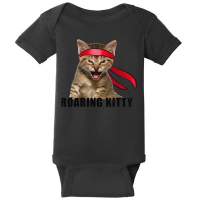 Be A Roaring Kitty Game The Stop Orange Bandana Meme Baby Bodysuit