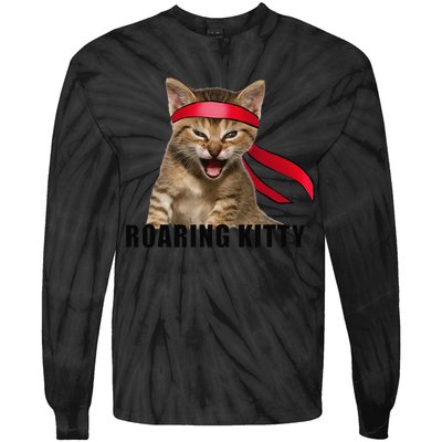 Be A Roaring Kitty Game The Stop Orange Bandana Meme Tie-Dye Long Sleeve Shirt