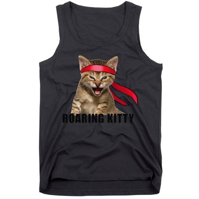 Be A Roaring Kitty Game The Stop Orange Bandana Meme Tank Top