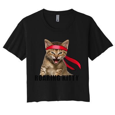 Be A Roaring Kitty Game The Stop Orange Bandana Meme Crop Top
