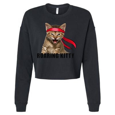 Be A Roaring Kitty Game The Stop Orange Bandana Meme Cropped Pullover Crew