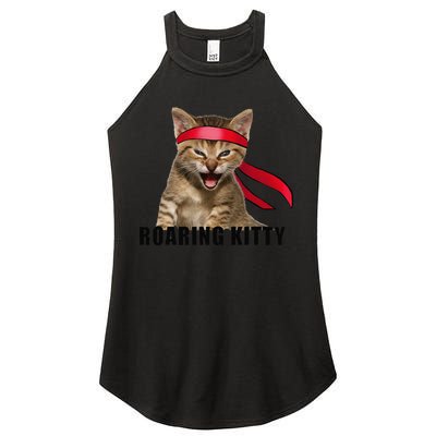 Be A Roaring Kitty Game The Stop Orange Bandana Meme Women's Perfect Tri Rocker Tank