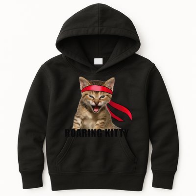 Be A Roaring Kitty Game The Stop Orange Bandana Meme Kids Hoodie