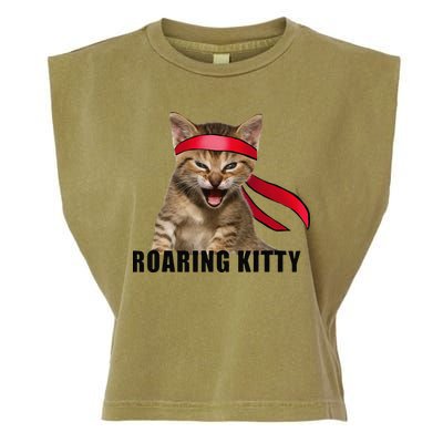 Be A Roaring Kitty Game The Stop Orange Bandana Meme Garment-Dyed Women's Muscle Tee
