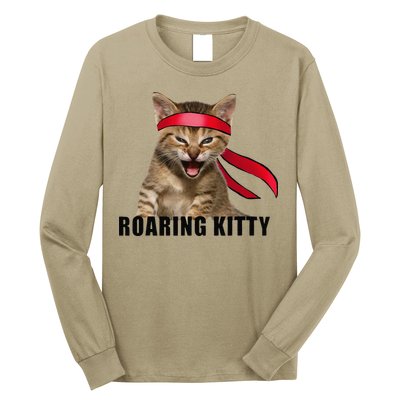 Be A Roaring Kitty Game The Stop Orange Bandana Meme Long Sleeve Shirt