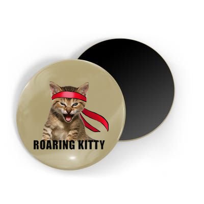 Be A Roaring Kitty Game The Stop Orange Bandana Meme Magnet