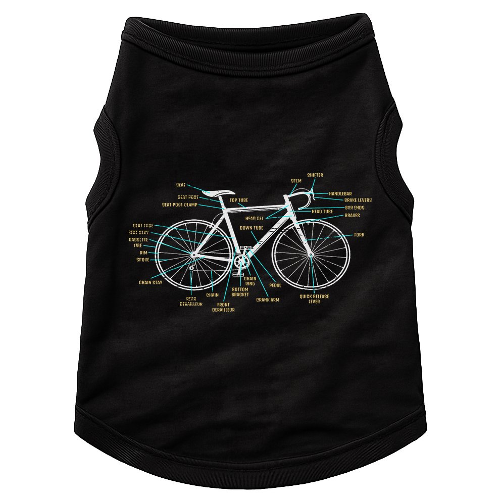 Bicycle Anatomy Road Bike Cycling Doggie Tank