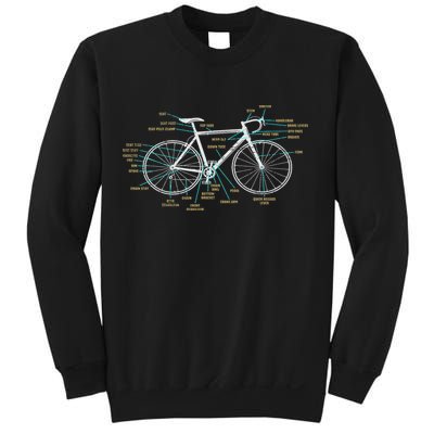Bicycle Anatomy Road Bike Cycling Sweatshirt