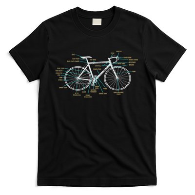 Bicycle Anatomy Road Bike Cycling T-Shirt