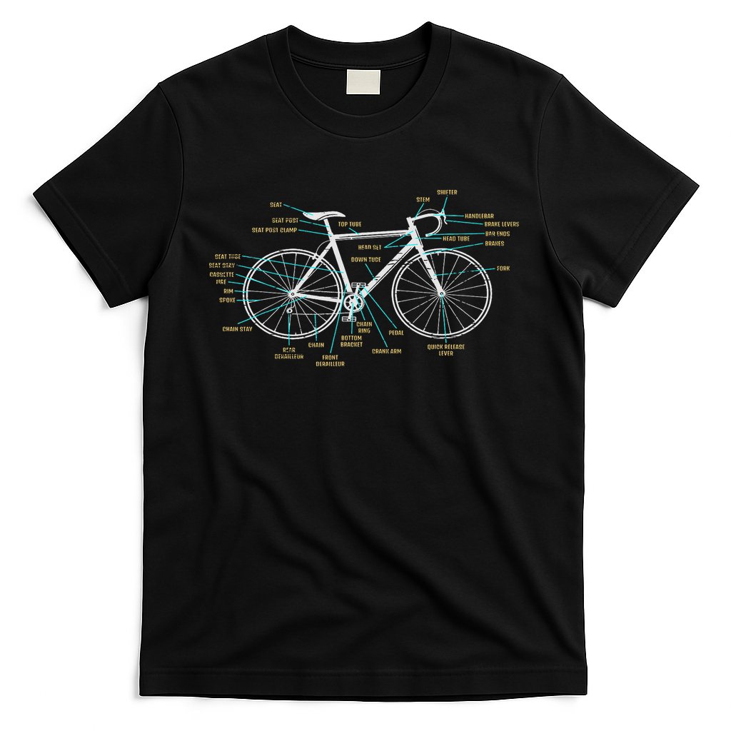 Bicycle Anatomy Road Bike Cycling T-Shirt