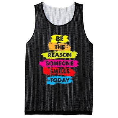 Be A Reason Someone Smiles Today Inspirational Clothes Mesh Reversible Basketball Jersey Tank