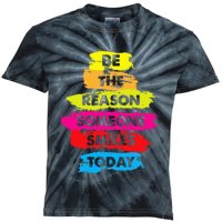 Be A Reason Someone Smiles Today Inspirational Clothes Kids Tie-Dye T-Shirt