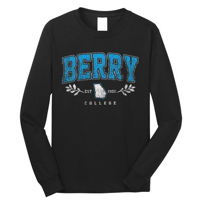 Berry Arch Retro College Athletic Sports Women Long Sleeve Shirt