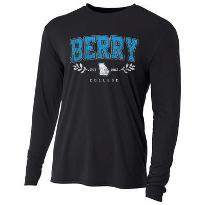 Berry Arch Retro College Athletic Sports Women Cooling Performance Long Sleeve Crew