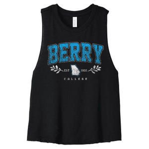 Berry Arch Retro College Athletic Sports Women Women's Racerback Cropped Tank