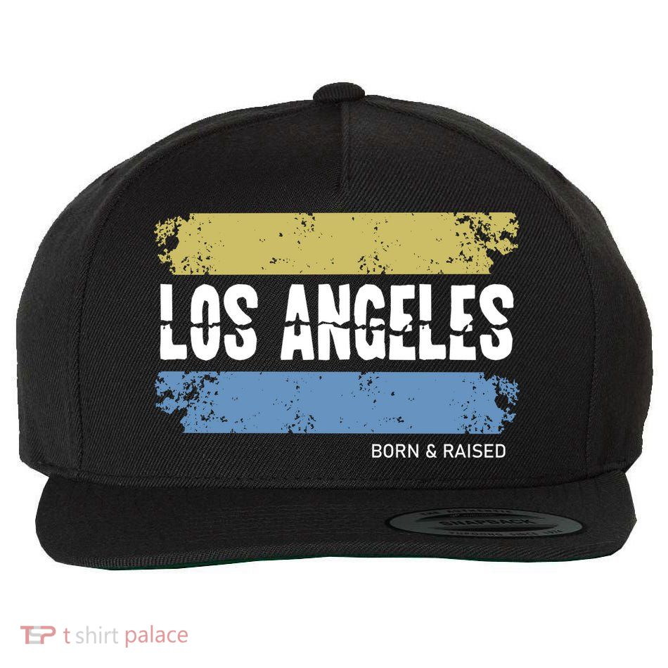 Born And Raised Los Angeles California Wool Snapback Cap