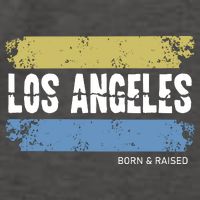 Born And Raised Los Angeles California Vector Backpack