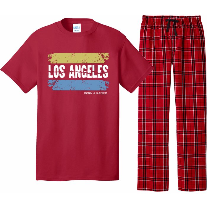 Born And Raised Los Angeles California Pajama Set