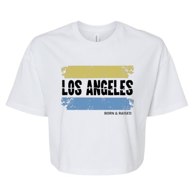 Born And Raised Los Angeles California Bella+Canvas Jersey Crop Tee