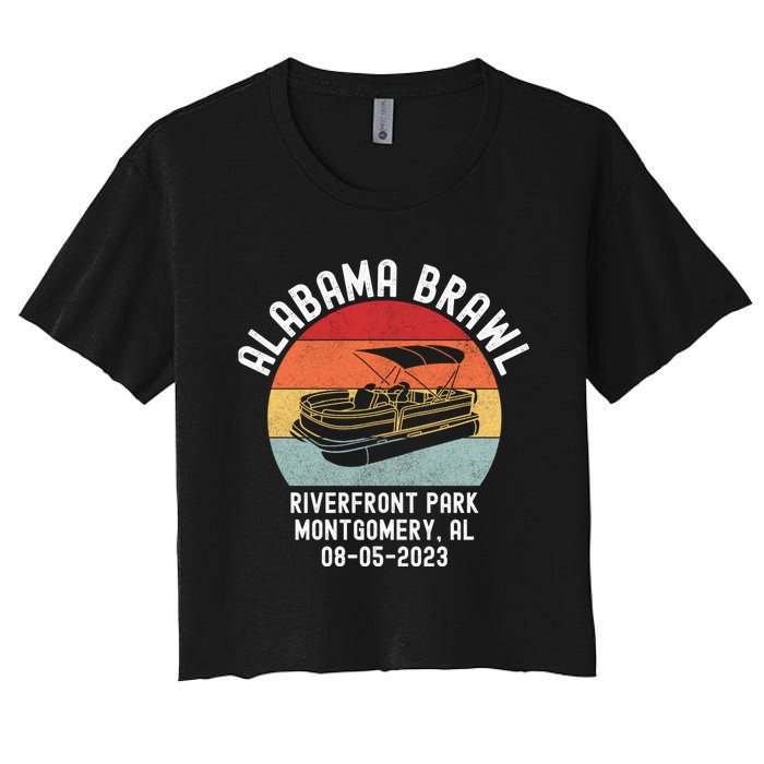 Brawl At Riverfront Park Montgomery Alabama Brawl Women's Crop Top Tee