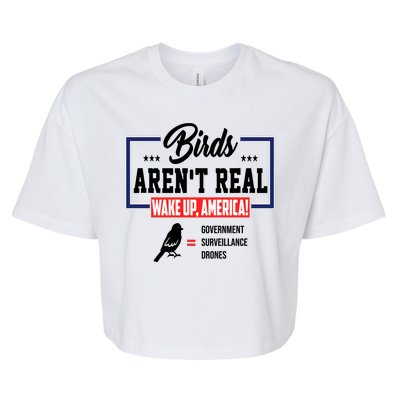 Birds Aren't Real Wake Up America Bella+Canvas Jersey Crop Tee