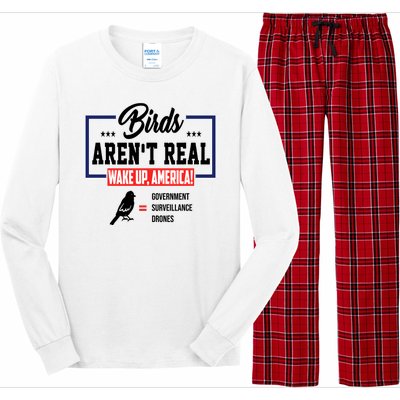 Birds Aren't Real Wake Up America Long Sleeve Pajama Set