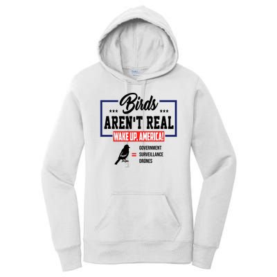 Birds Aren't Real Wake Up America Women's Pullover Hoodie