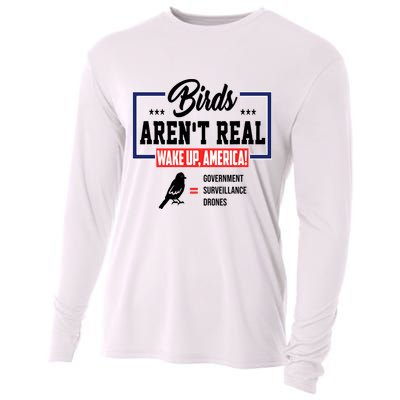 Birds Aren't Real Wake Up America Cooling Performance Long Sleeve Crew