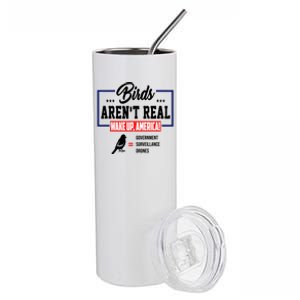 Birds Aren't Real Wake Up America Stainless Steel Tumbler