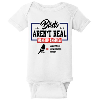 Birds Aren't Real Wake Up America Baby Bodysuit