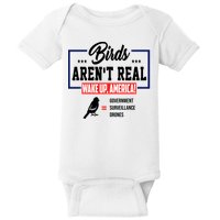 Birds Aren't Real Wake Up America Baby Bodysuit
