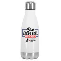 Birds Aren't Real Wake Up America Stainless Steel Insulated Water Bottle