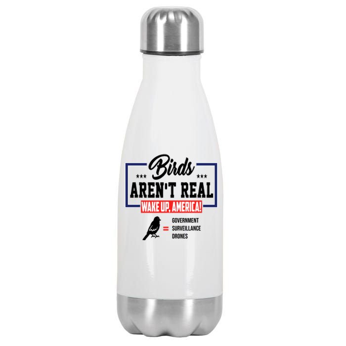 Birds Aren't Real Wake Up America Stainless Steel Insulated Water Bottle