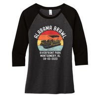 Brawl At Riverfront Park Montgomery Alabama Brawl Women's Tri-Blend 3/4-Sleeve Raglan Shirt