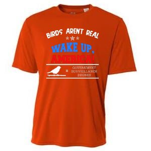 Birds Aren't Real Wake Up America Awareness Cooling Performance Crew T-Shirt