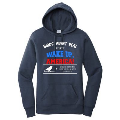 Birds Aren't Real Wake Up America Awareness Women's Pullover Hoodie