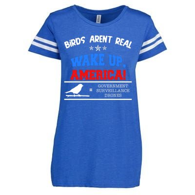 Birds Aren't Real Wake Up America Awareness Enza Ladies Jersey Football T-Shirt