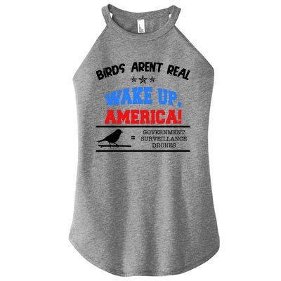 Birds Aren't Real Wake Up America Awareness Women’s Perfect Tri Rocker Tank