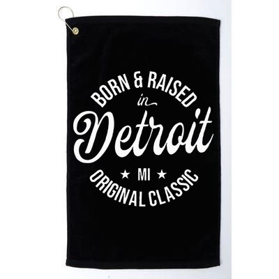 Born And Raised In Detroit Golf Towel