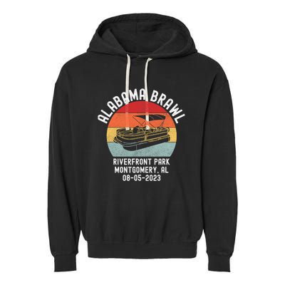 Brawl At Riverfront Park Montgomery Alabama Brawl Garment-Dyed Fleece Hoodie