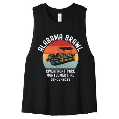 Brawl At Riverfront Park Montgomery Alabama Brawl Women's Racerback Cropped Tank