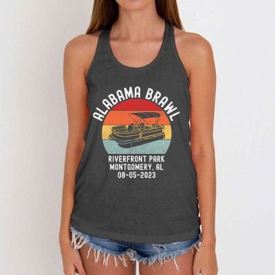 Brawl At Riverfront Park Montgomery Alabama Brawl Women's Knotted Racerback Tank