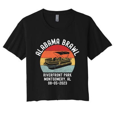 Brawl At Riverfront Park Montgomery Alabama Brawl Women's Crop Top Tee